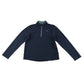 Decathlon fleece 12-13 years navy plain with quarter zipper pull-over