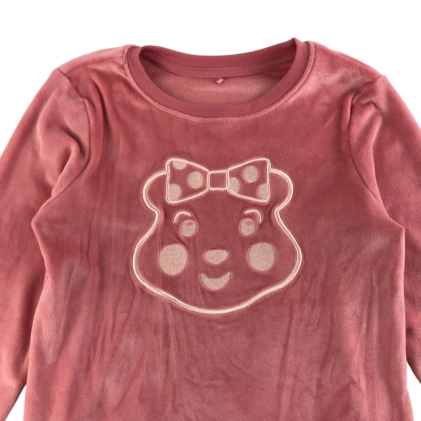 George Pyjama Set Age 8 Vintage Pink Pudsey Bear Fleece Long Sleeve