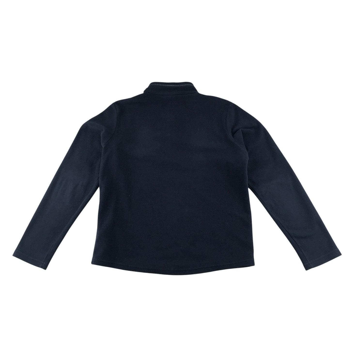Decathlon fleece 12-13 years navy plain with quarter zipper pull-over
