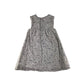 Dombi dress 6-7 years light greyish beige and blue floral sleeveless cotton
