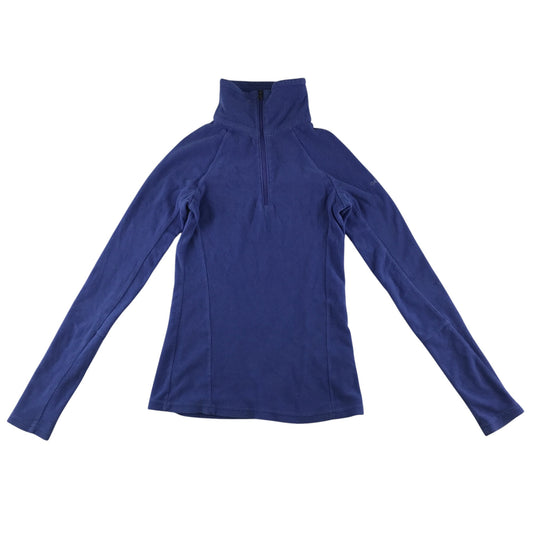 Columbia fleece woman's XS blue plain with quarter zipper pull-over