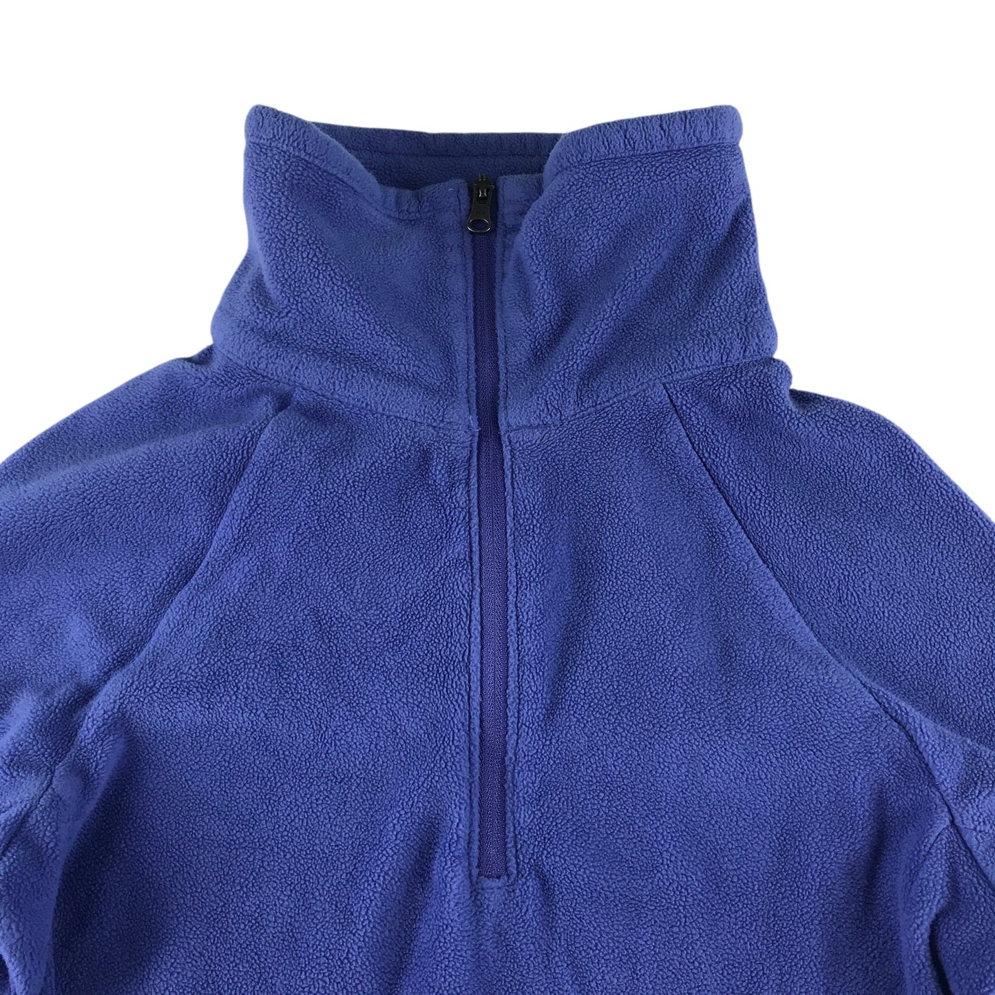 Columbia fleece woman's XS blue plain with quarter zipper pull-over