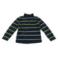 GAP fleece 4-5 years navy with yellow stripes quarter zipper pull-over