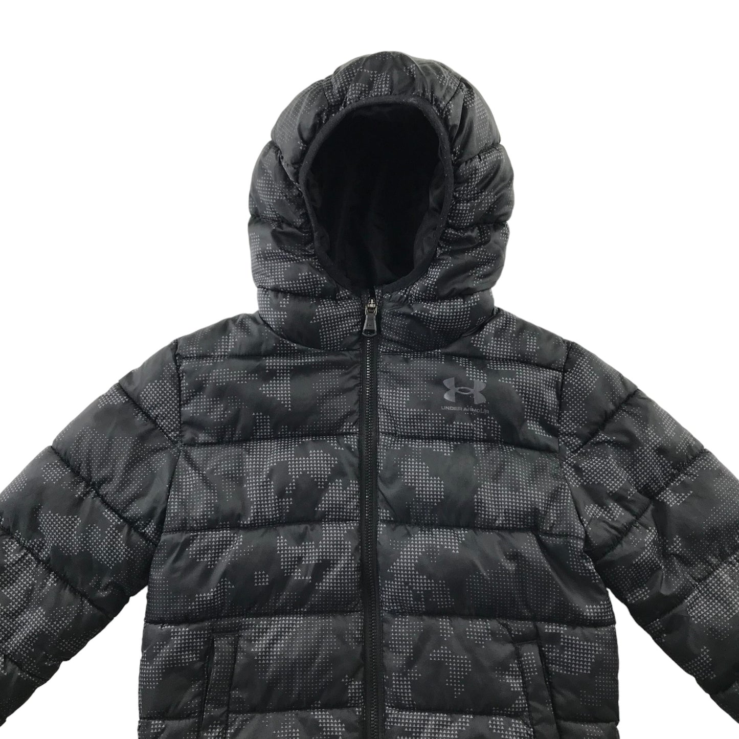 Under Armour Puffer jacket 4-5 years black graphic shapes print