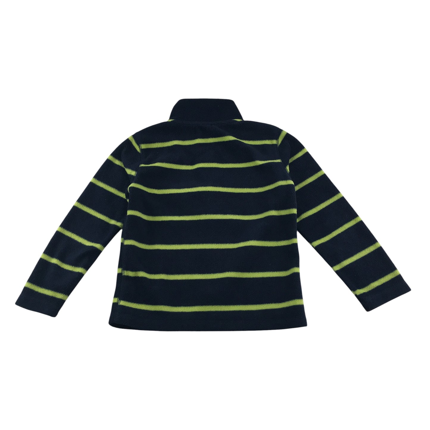 GAP fleece 4-5 years navy with yellow stripes quarter zipper pull-over