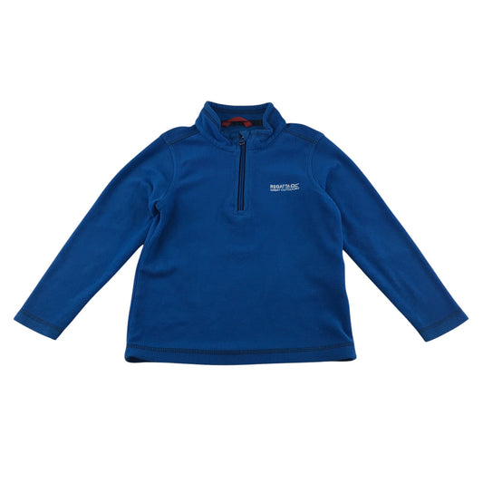 Regatta fleece 5-6 years blue with quarter zipper pull-over