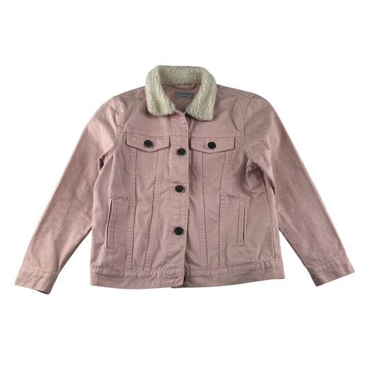 Lily & Dan 9-10 years light pink button up with fluffy collar