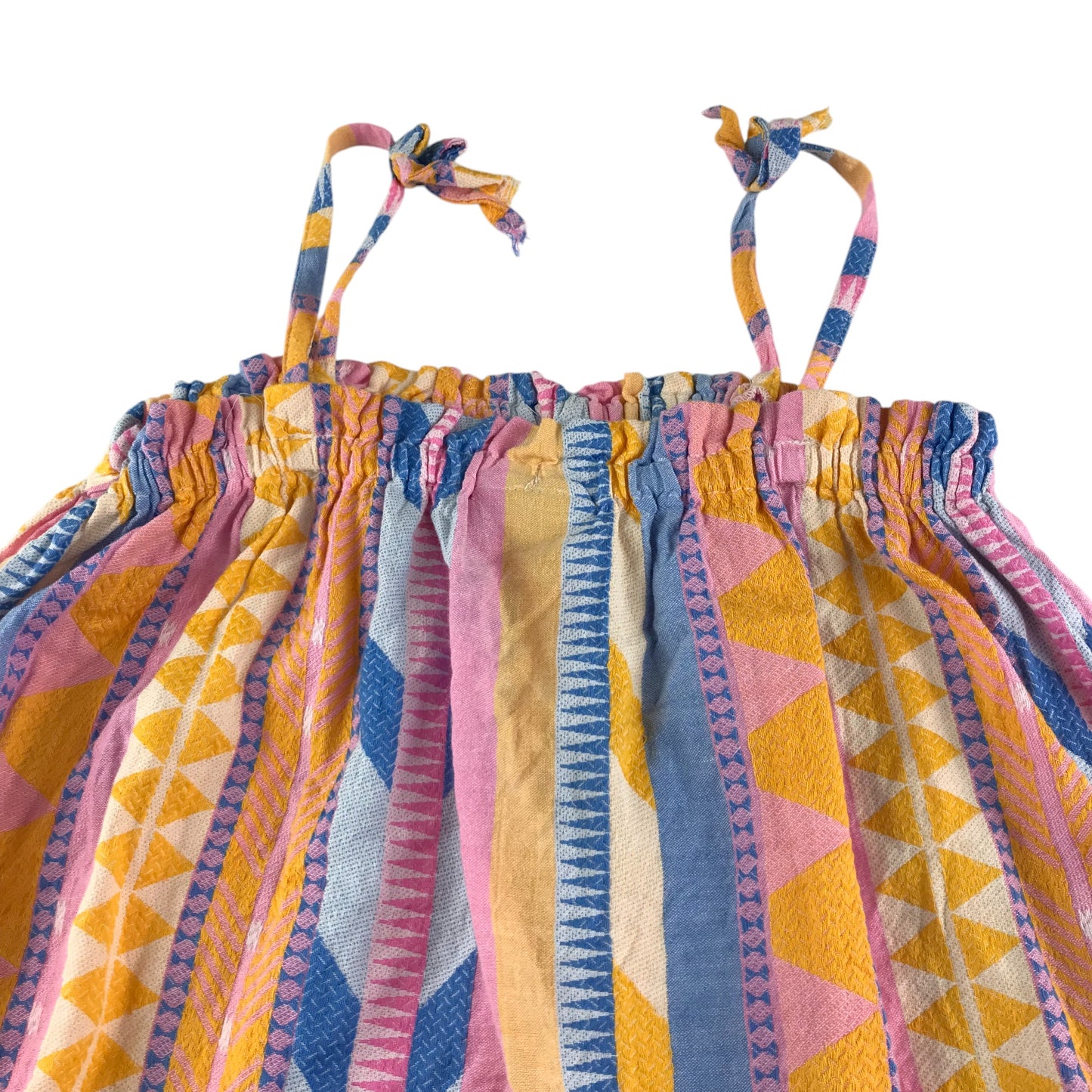 Matalan dress 9-10 years multicolour stripy graphic pattern cotton