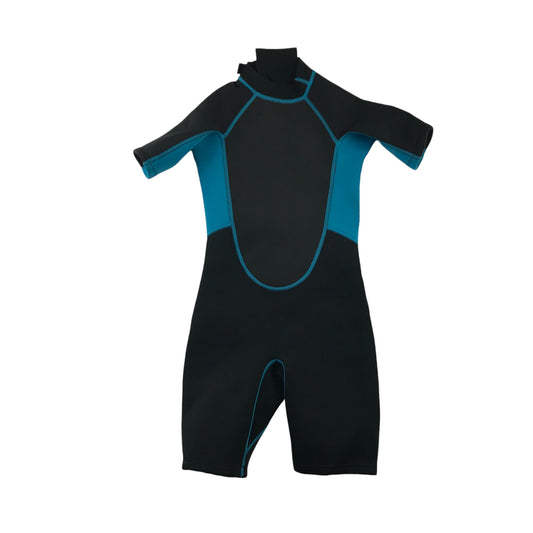 Crane Swimsuit 7-8 Years Black and Blue Detailing