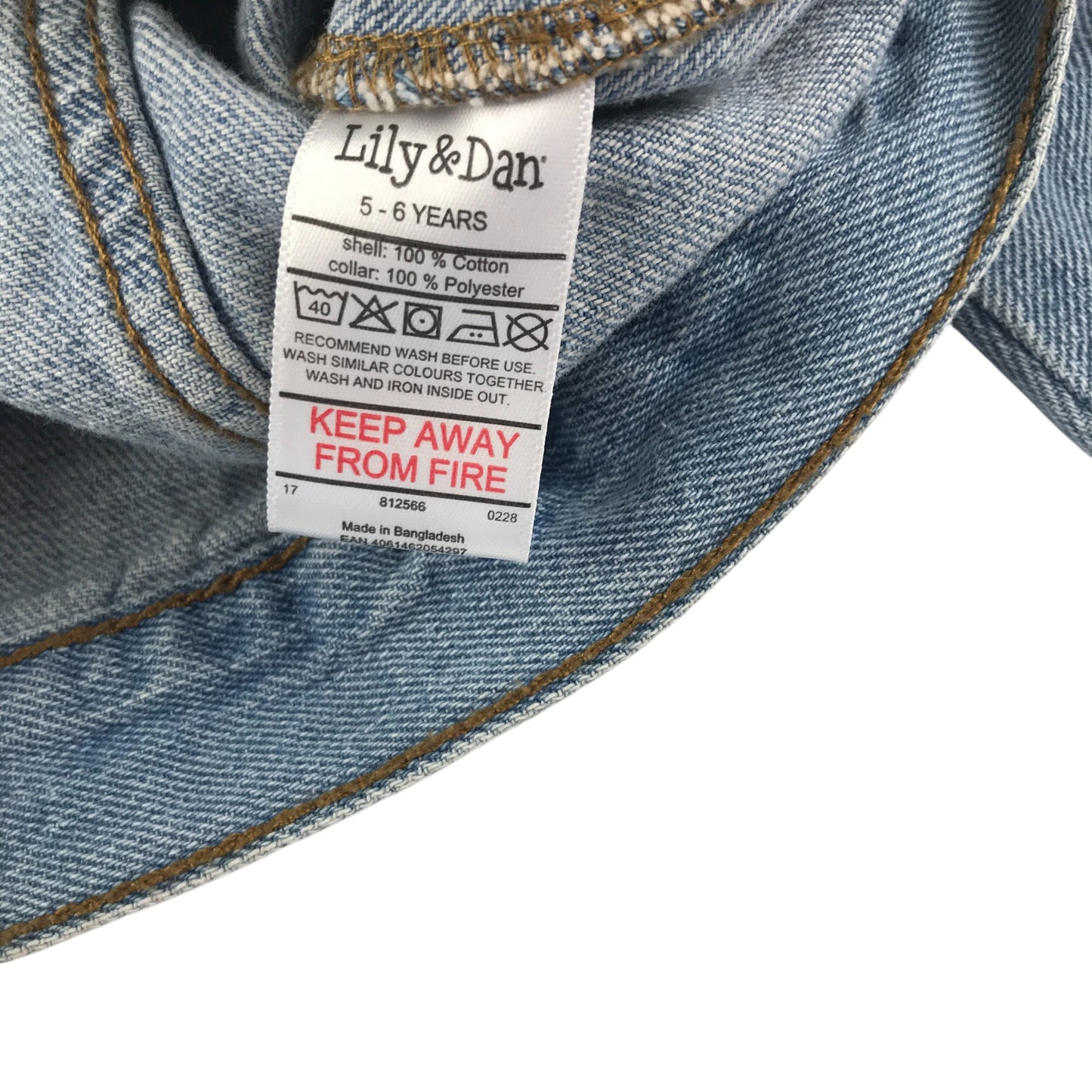 Lily & Dan denim jacket 5-6 years light blue