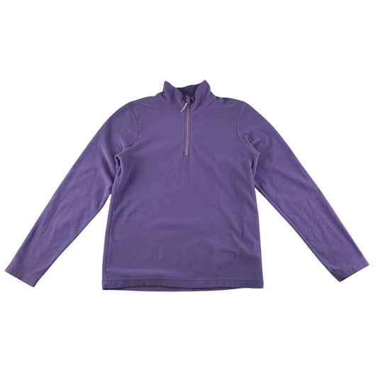 Mountain Warehouse fleece 12-13 years lilac plain with quarter zipper pull-over