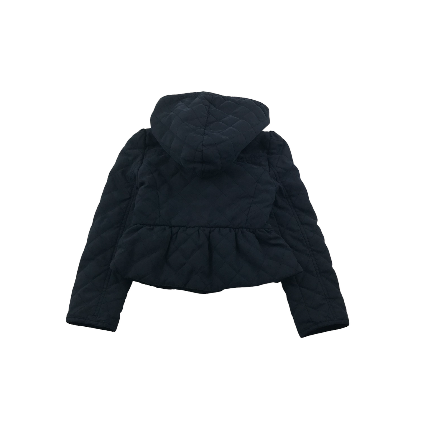 GAP Navy Blue Quilted Lightly Padded Peplum Jacket Age 5-6