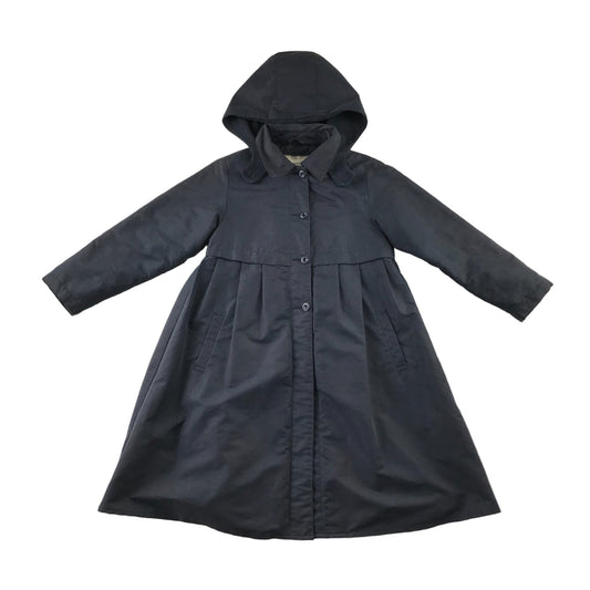 M&S Light Coat 7-8 years navy blue oversized flared trench coat