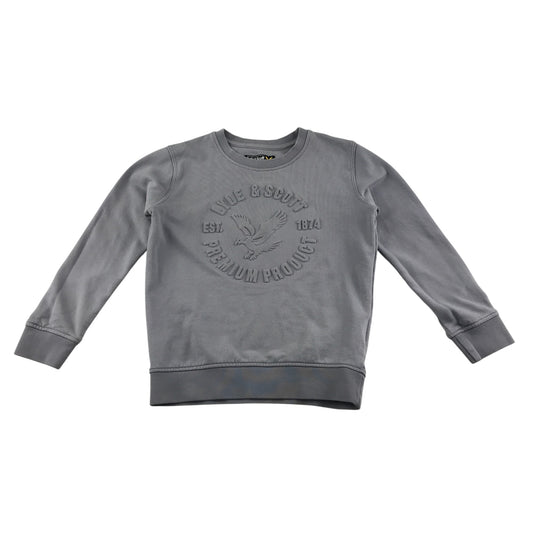 Lyle & Scott Sweatshirt 7-8 Years light grey graphic logo