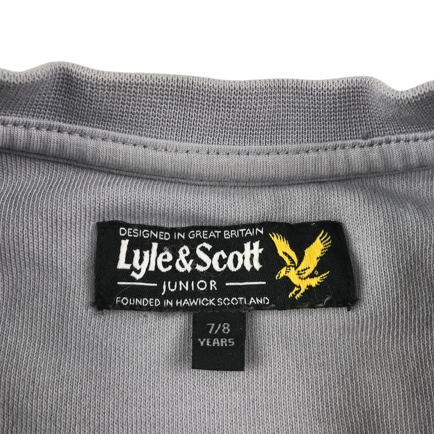 Lyle & Scott Sweatshirt 7-8 Years light grey graphic logo