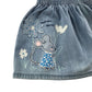 M&S dungaree dress light blue mouse patchwork denim cotton
