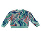 H&M jumper 7-8 years blue wavy graphic design knitwear