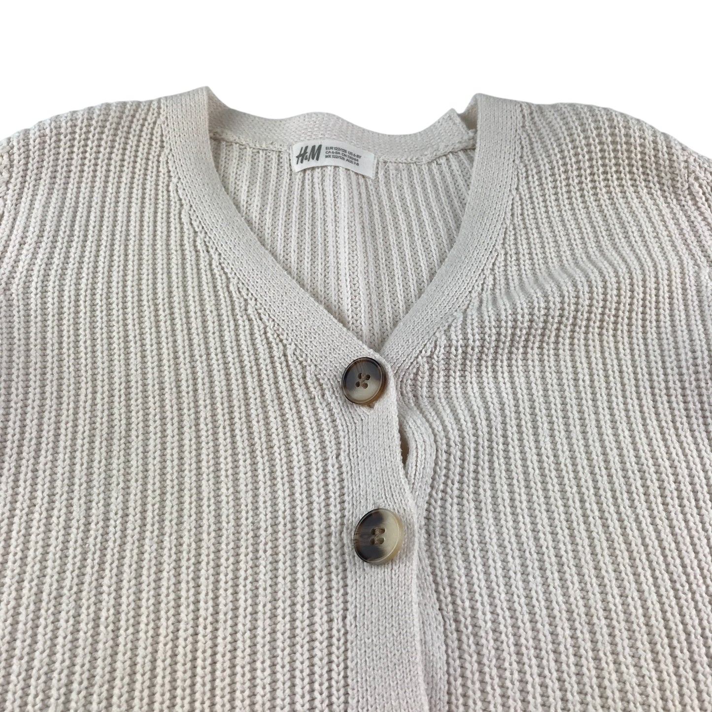H&M cardigan 7-8 years white v neck cardigan knitwear