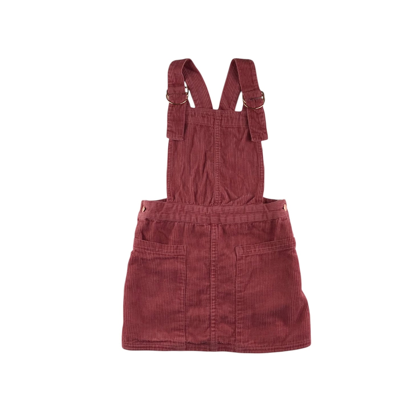 M&S dungaree dress 4-5 years coral red corduroy cotton