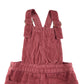 M&S dungaree dress 4-5 years coral red corduroy cotton