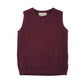 John Lewis jumper 7-8 years burgundy plain cable knit v-neck
