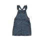 George dungaree dress 5-6 years light blue frill detailed denim cotton