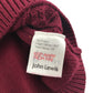 John Lewis jumper 7-8 years burgundy plain cable knit v-neck