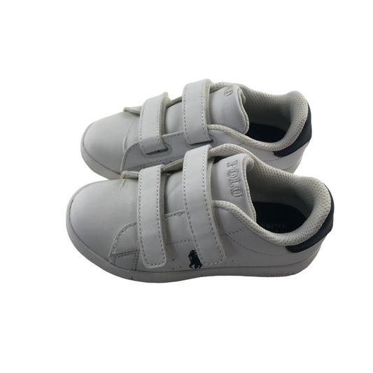 Ralph Lauren Polo trainers shoe size UK 9 kids white with straps