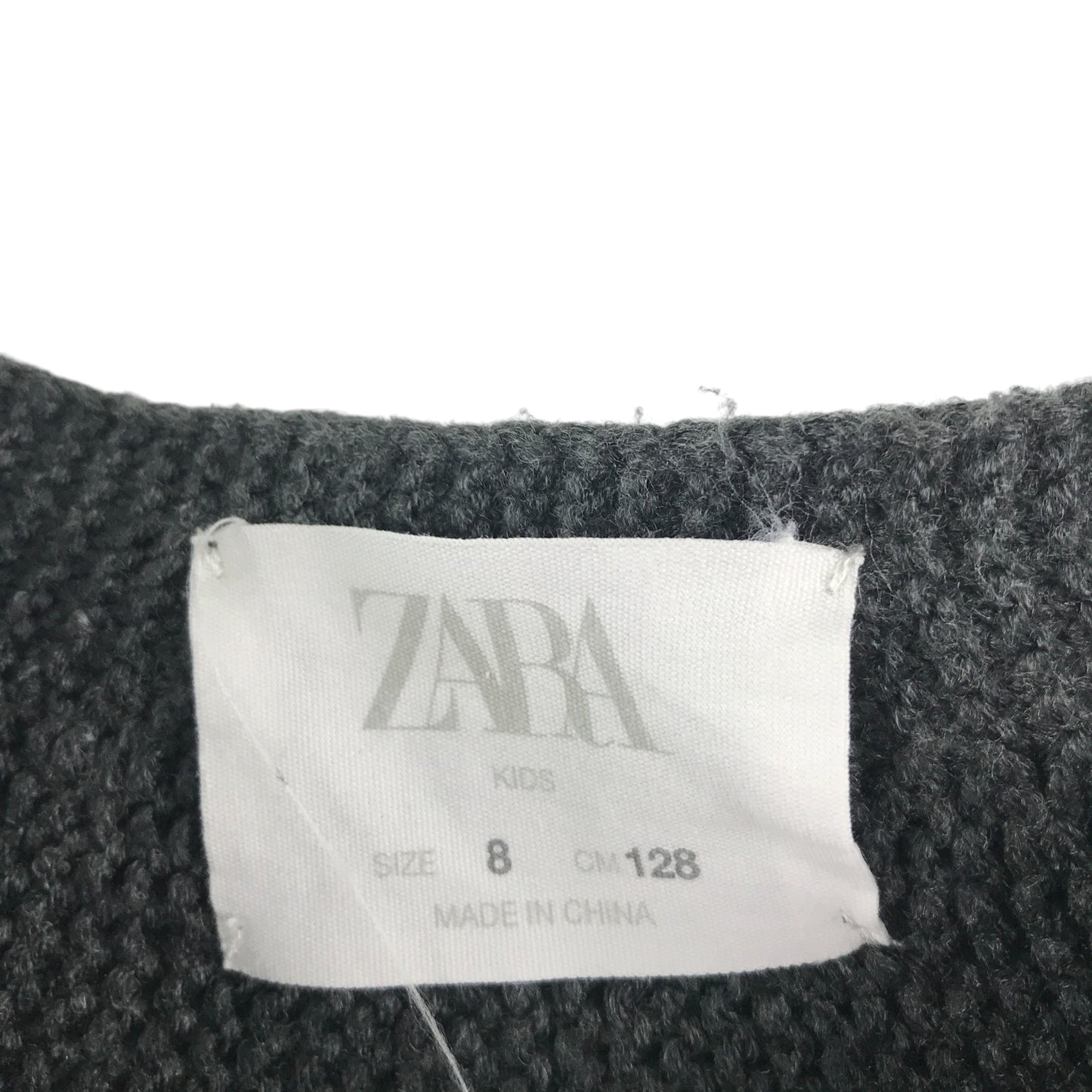 Zara cardigan 7-8 years dark grey round neck cardigan knitwear