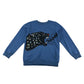 H&M Sweatshirt 7-8 Years blue sequin reversible animal graphic logo