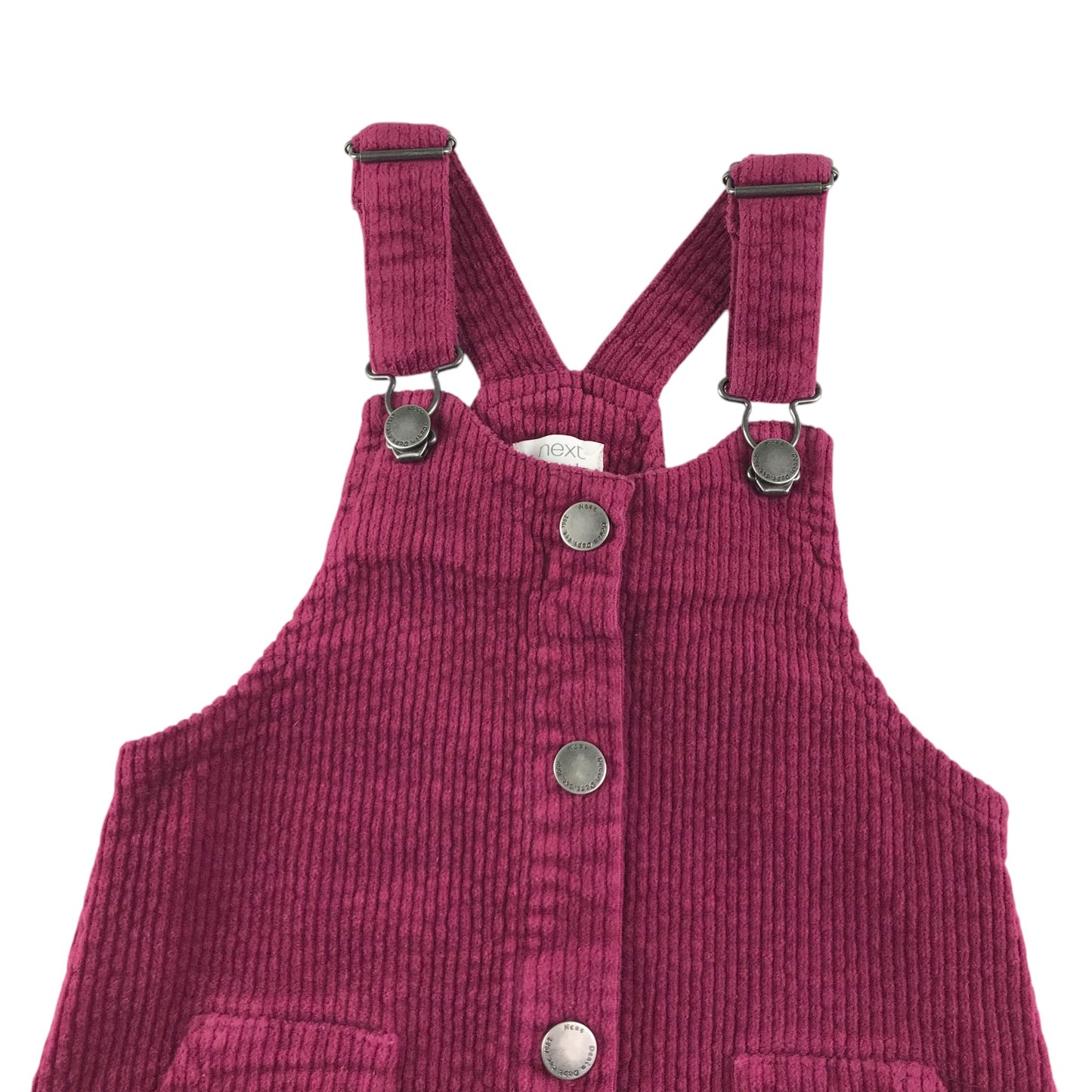 Next dungaree dress 4-5 years burgundy corduroy