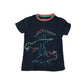 M&S t-shirt 4-5 years navy neon dinosaur design print