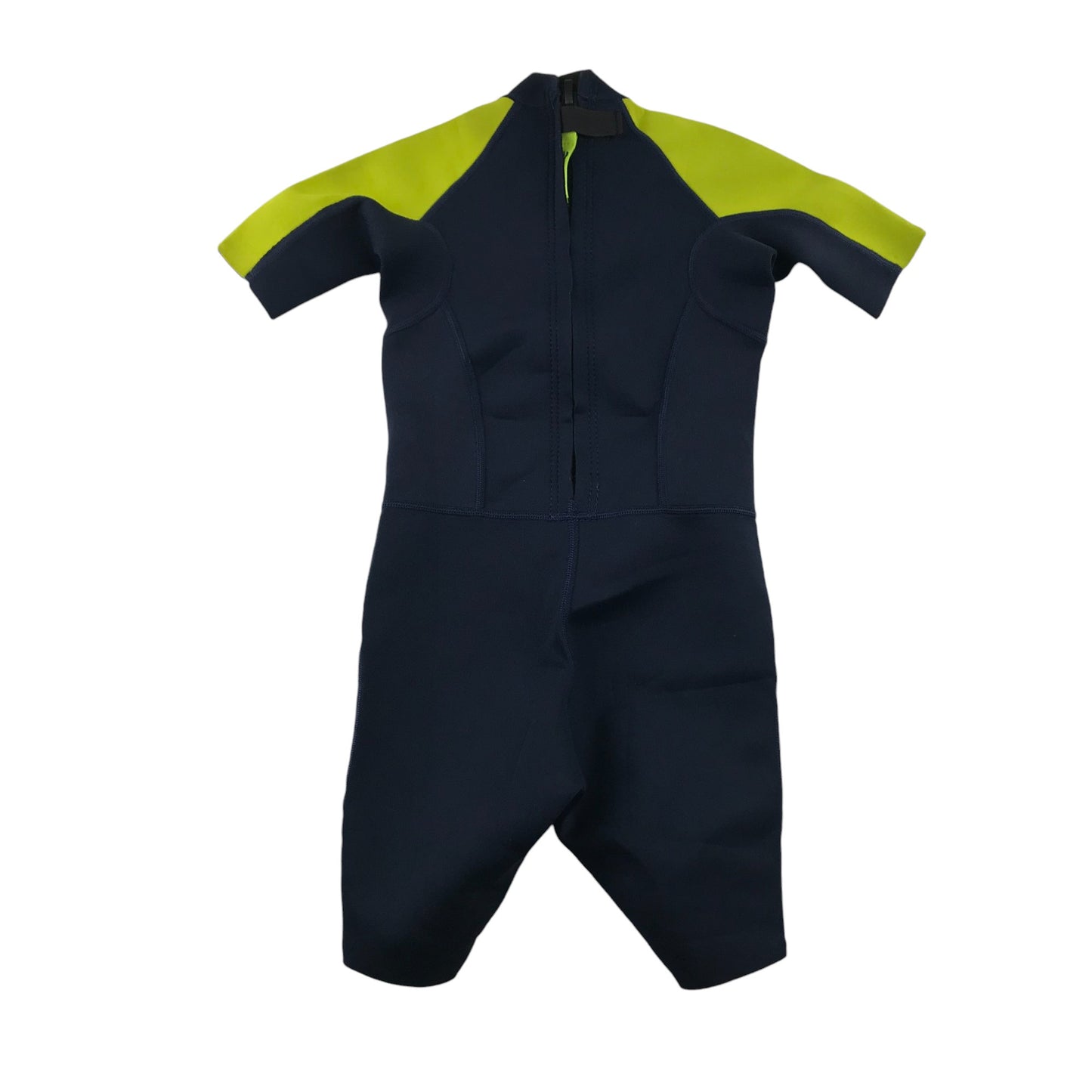 Decathlon Swimsuit 5-6 Years Navy with Neon Green Detailing