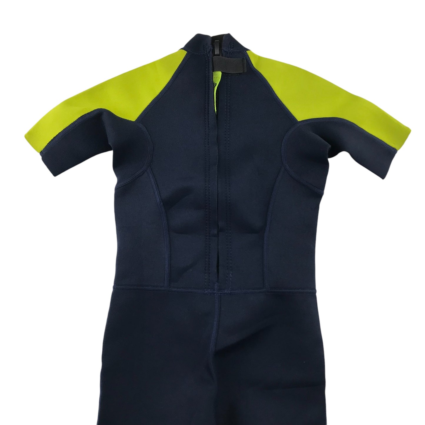 Decathlon Swimsuit 5-6 Years Navy with Neon Green Detailing