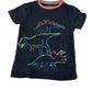 M&S t-shirt 4-5 years navy neon dinosaur design print