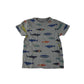 M&S t-shirt 4-5 years grey surfboards and fish design print