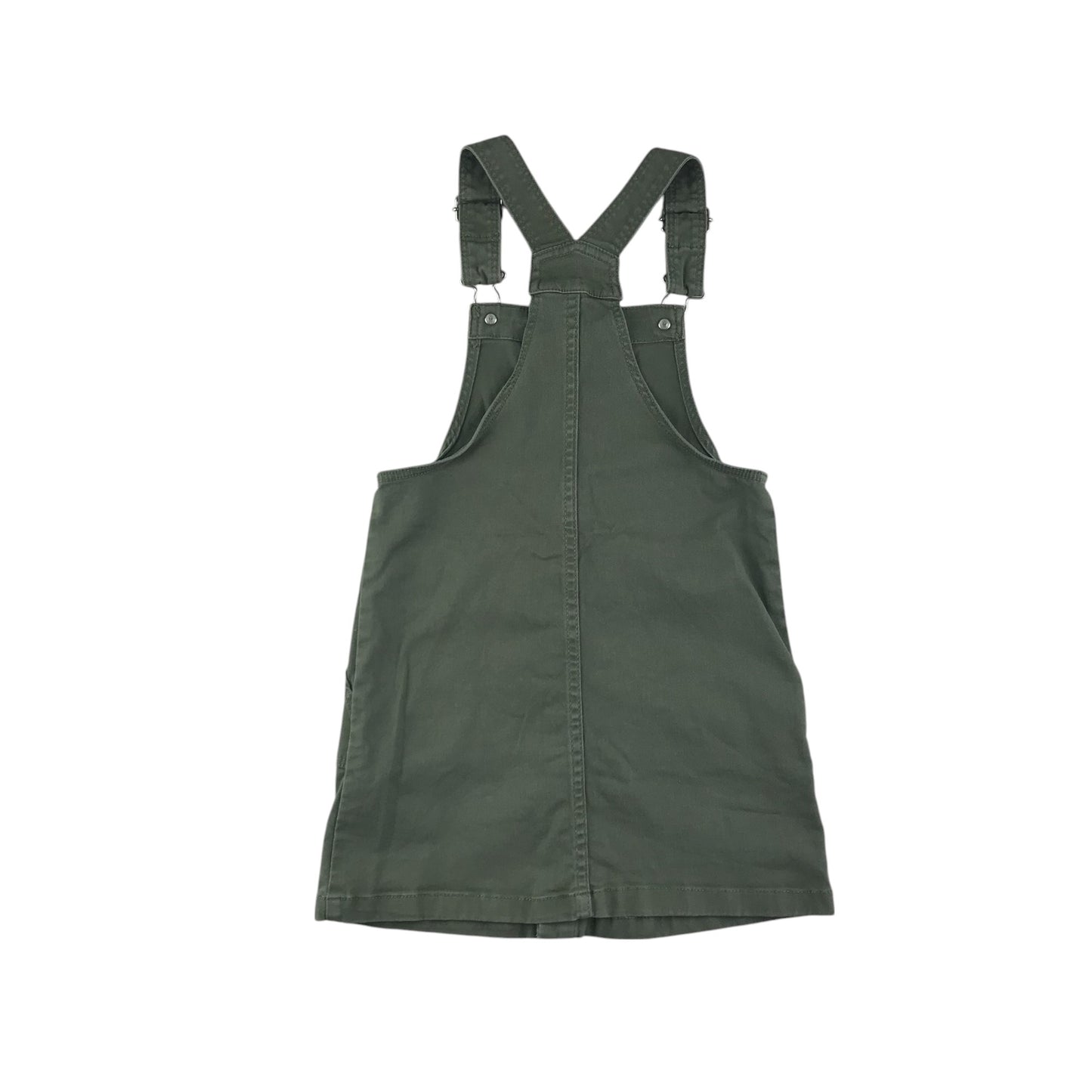 H&M dungaree dress 5-6 years light khaki green denim