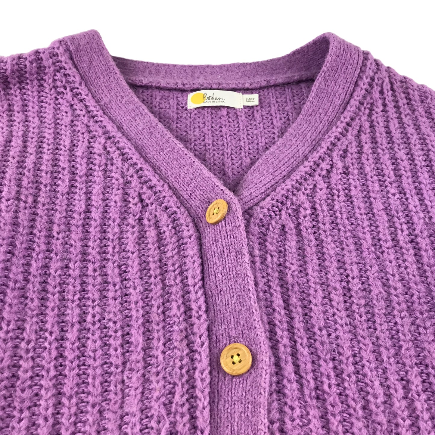 Boden cardigan 9-10 years lilac v-neck style knitwear