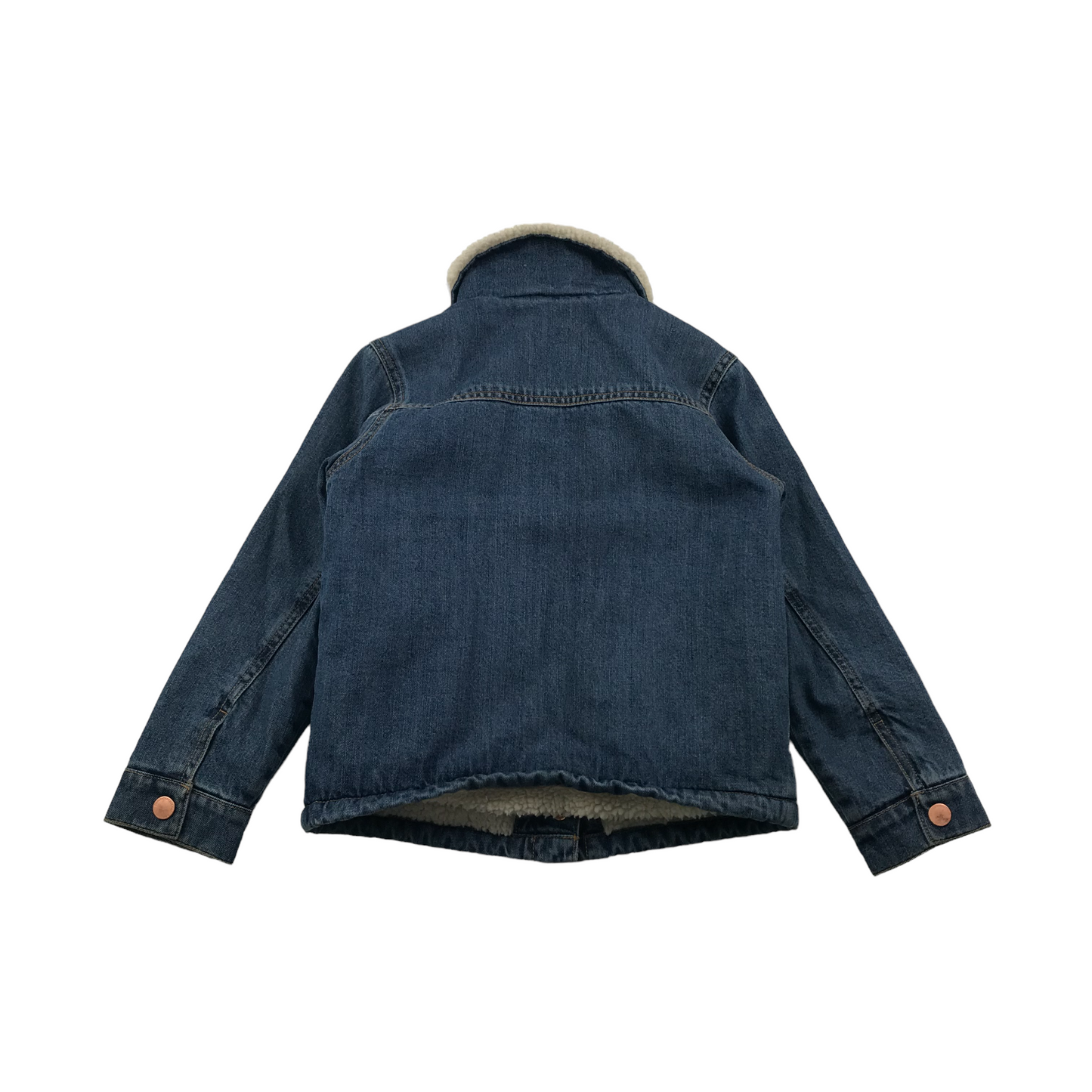 Next Blue Denim Jacket with Faux Fur Lining Age 6