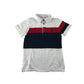 Next polo 5-6 years white with panelled stipes