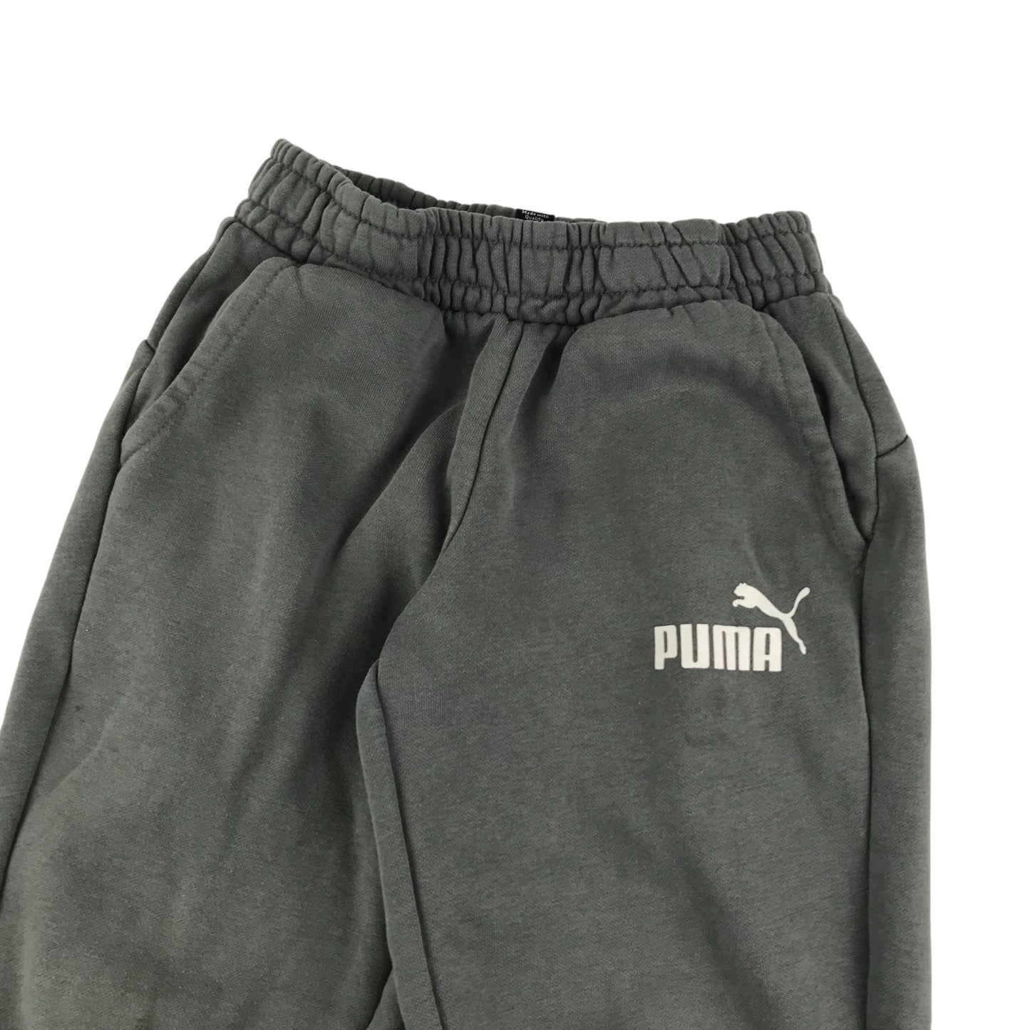 Puma Joggers Age 7 Grey Plain Logo