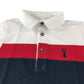 Next polo 5-6 years white with panelled stipes