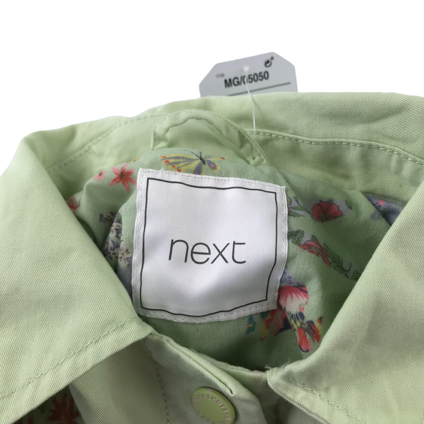 Next Light Jacket 6-7 years light green animal patches