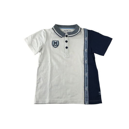 Mitch&Son polo 5-6 years white with logos