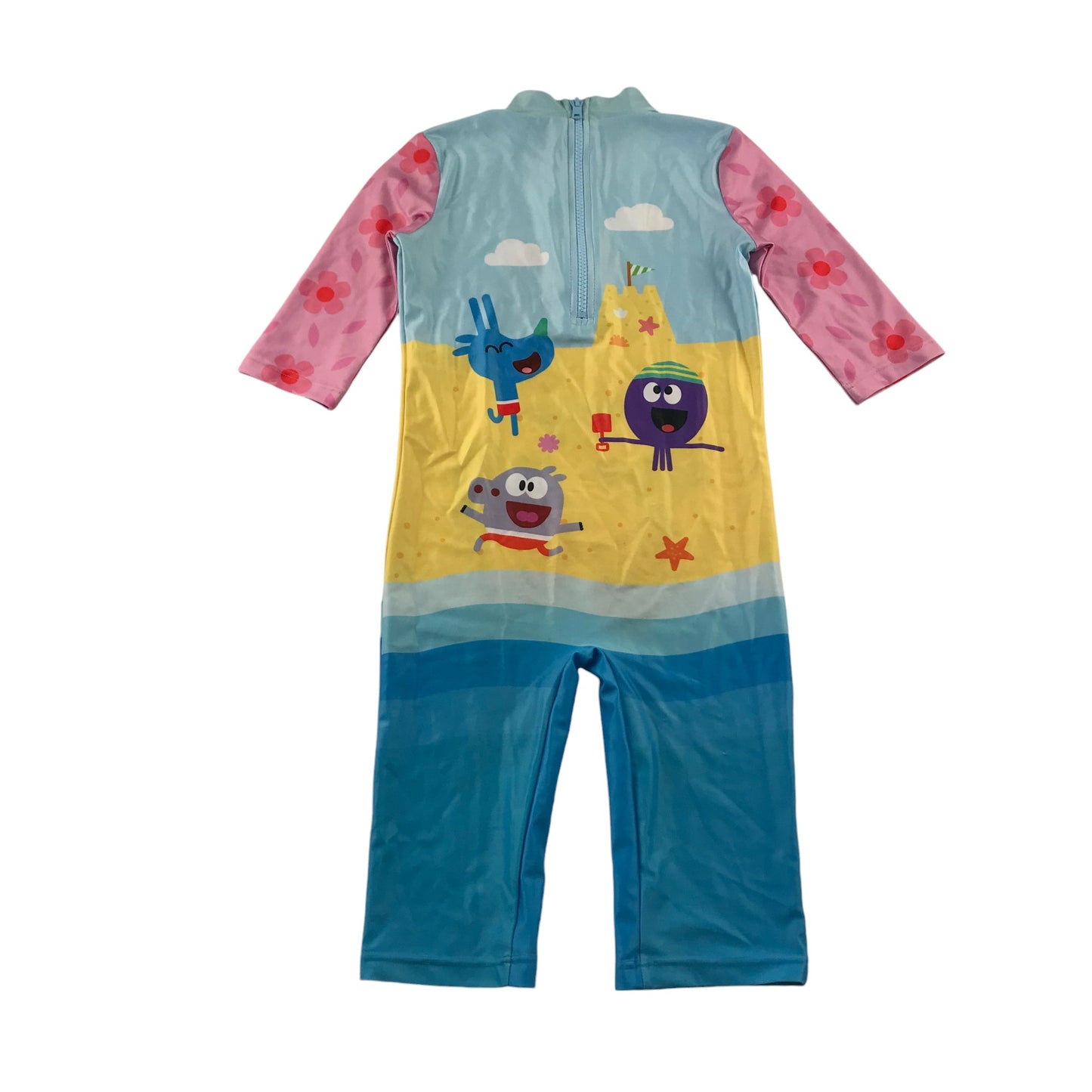 Tu Hey Duggee swimsuit onesie 4-5 Years Blue Beach Themed