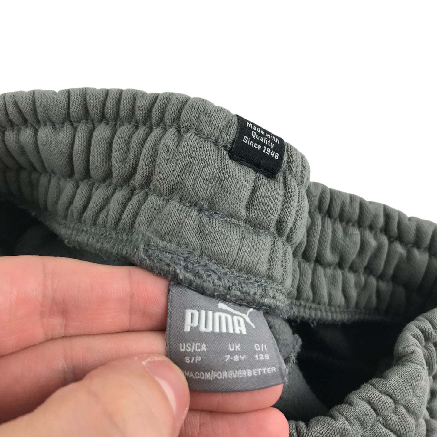 Puma Joggers Age 7 Grey Plain Logo