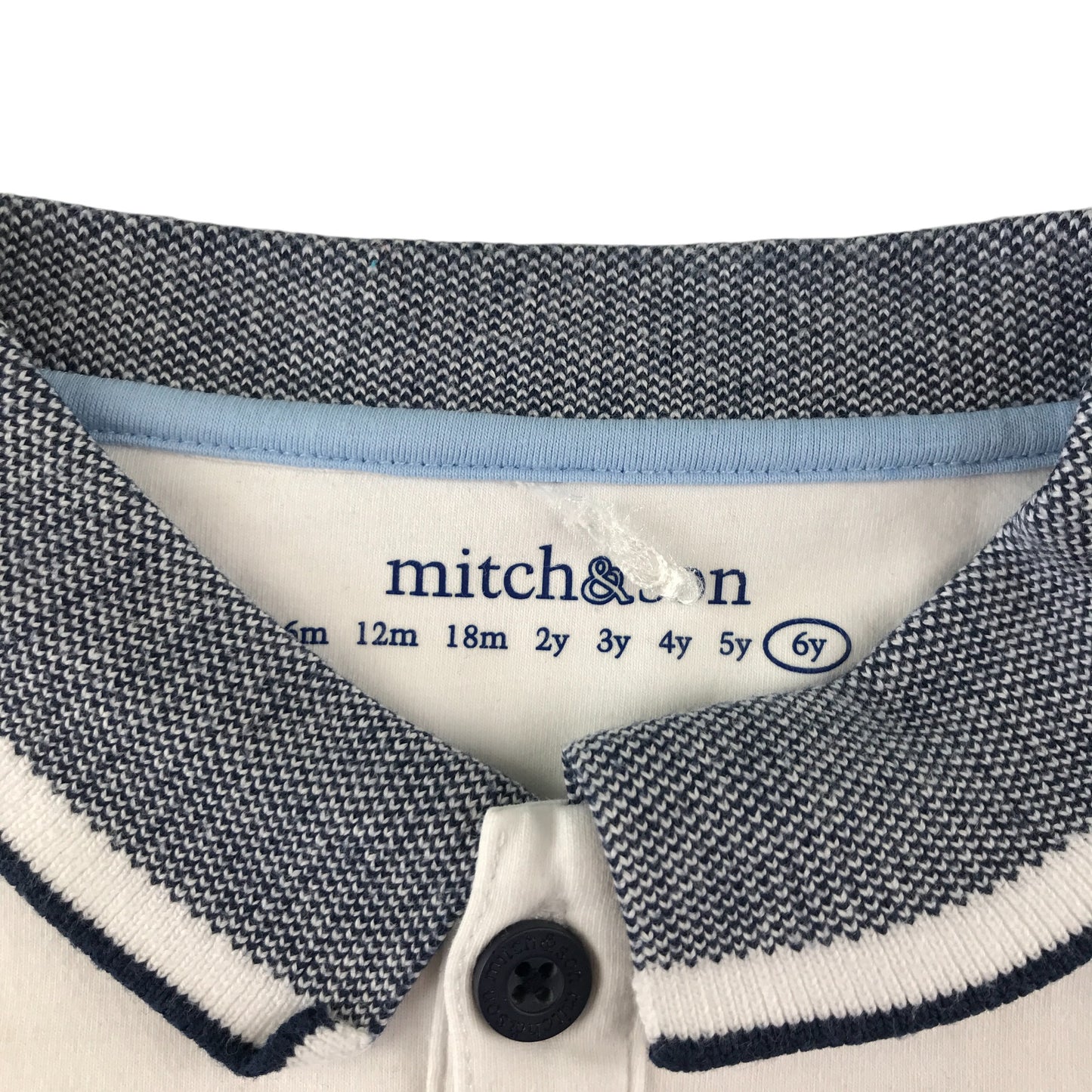 Mitch&Son polo 5-6 years white with logos