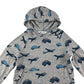 H&M hoodie 7-8 years grey graphic design print cars and planes