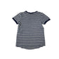 Nutmeg t-shirt 6-7 years navy and white stripy design
