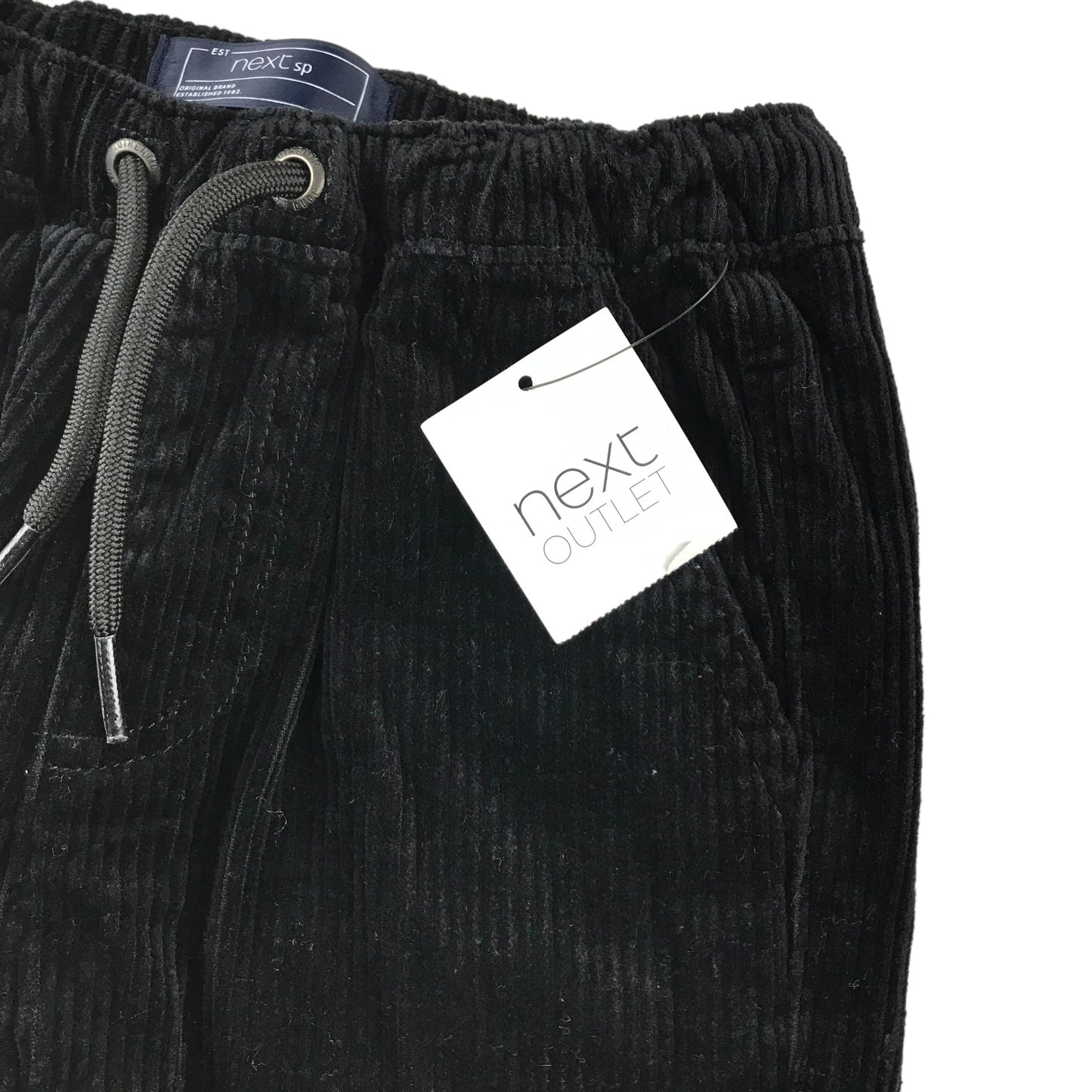 Next Trousers Age 4 Black Corduroy Cotton